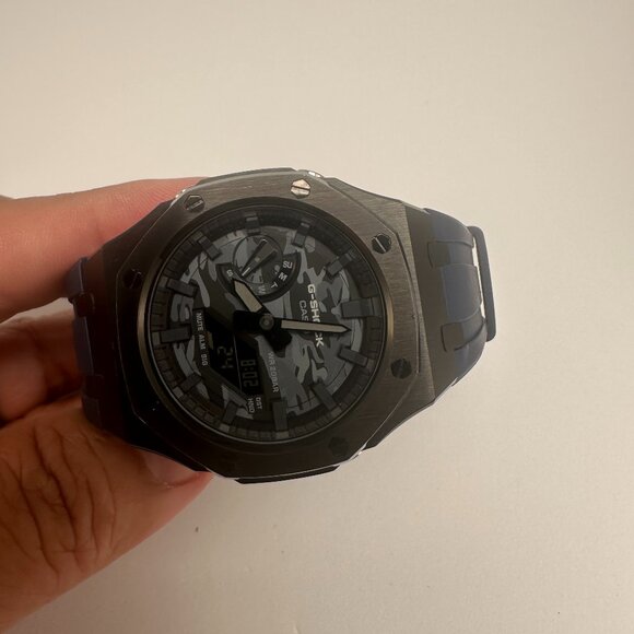 Casio G-Shock GA-2100 CasiOak Camo Dial Carbon Core Guard Mod Black - Picture 4 of 5